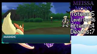 Pokemon Meissa Moon HC Nuzlocke Guzma 1 A11 crit and roll ends the run [upl. by Harlie865]