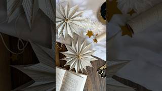 DIY Papierstern in 5 Minuten für unter 1 Euro aus Buchseiten 🌟⭐️🌟lifestyle [upl. by Madelon]