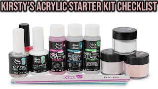 Acrylic Nails Starter Kit  Kirstys Checklist [upl. by Enilesor]