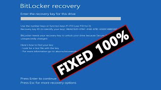 How to Bypass BitLocker Recovery Blue Screen  Enter the Recovery Key for This Drive [upl. by Etteinotna665]