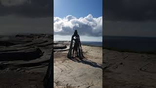 King Arthur  Gallos Statue Tintagel Castle Cornwall 27th July 2024 [upl. by Kajdan969]