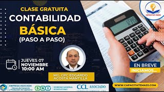 🔴CAPACITATE MASS  Tema  CONTABILIDAD BÁSICA [upl. by Aillemac]