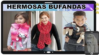 BUFANDAS tejidas con GANCHO Modernas【NUEVO】BUFANDAS tejidas a CROCHET [upl. by Mahda737]