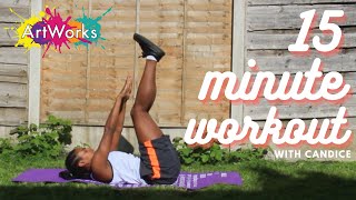 15 minute workout  Exercising with Candice  Artworks South Yorkshire [upl. by Ynaffyt]