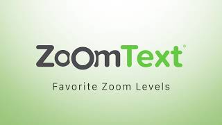 ZoomText Demo Favorite Zoom Levels [upl. by Wit34]