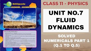 XI Physics  Solved Numericals Chapter No7 Fluid Dynamics  Part 1 [upl. by Maudie]