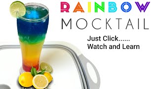 How to Make a Rainbow Mocktail  Refreshment drinks  Easy quick best mocktails  By Neeldiya [upl. by Rett]