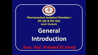 General Introduction on Pharmaceutical Analytical Chemistry [upl. by Alfie]