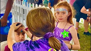 Vibes Farm Pirate Fest Face Painting Fairy Hair Boynton Beach Dewey Park [upl. by Bobine11]