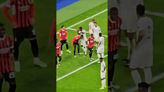 RÜDIGER es defendido IGUAL QUE COMO ÉL LO HACÍA A HAALAND EN BERNABÉU football shorts [upl. by Yelnahs]