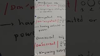 pro369 How to pronounce Omnifarious Omnipotent and Omniscient [upl. by Ahsieken]