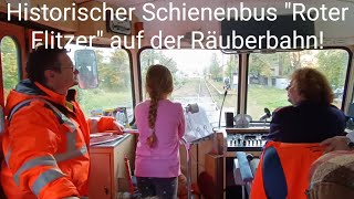 🇩🇪❤️⚠️ Im historischen Schienenbus quotRoter Flitzerquot auf der Räuberbahn von Aulendorf ➡️ Pfullendorf [upl. by Kelsey]