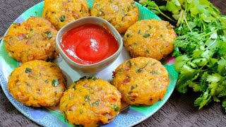 Leftover Rice Cutlet  Instant 5 Mins Snack Leftover Rice Cutlet Recipe TastyFood Shorts [upl. by Oiceladni]