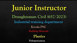 Junior Instructor Draughtsman Civil 6572023 Industrial training department Building materials [upl. by Zadack]