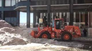 NYC Downtown Snow Removal and Giant Snow Melter [upl. by Nichy]