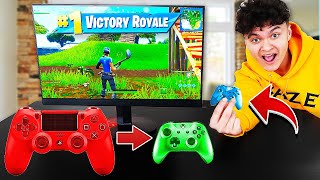 Every time i die i CHANGE to a SMALLER Controller in Fortnite [upl. by Elisabeth]