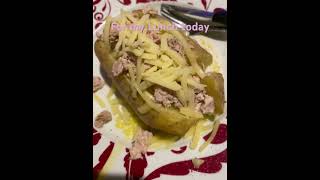 jacket potato with Turn and with Mayonnaise and with cheese 🧀🥔 👌👌 [upl. by Leisam]