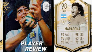 EL PIBE DE ORO  DIEGO MARADONA MOMENTS 98 REVIEW  FIFA 21 [upl. by Zirkle]