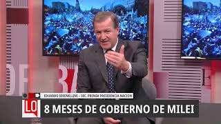 Eduardo Serenellini en Libertad de Opinión y su análisis de los ocho meses de Milei en el Gobierno [upl. by Cecilla]