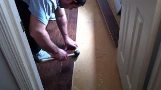 How to install Swift Lock laminate flooring in a 45 degrees angle [upl. by Hannavahs23]