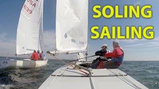 Soling FROSTBITE Sailing [upl. by Eseekram]