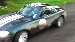 Alan Harryman in lanes rallyautotest in a mx5 [upl. by Dnama702]