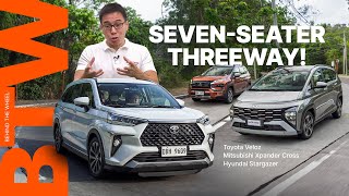 2024 Hyundai Stargazer X vs Mitsubishi Xpander Cross vs Toyota Veloz —Which MPV  AutoDeal Comparo [upl. by Gerome469]