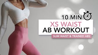 10 MIN XS WAIST WORKOUT  Slim Waist amp Trained Abs  Eylem Abaci [upl. by Alliuqet71]