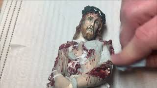 Scourged Jesus statue restoration [upl. by Lagasse]