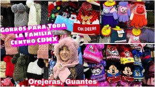 ☃️ Gorros tejidos con luz guantes Orejeras Centro CDMX 🎄 [upl. by Emersen]