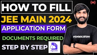 How To Fill JEE Main Application Form 2024  Step by Step Process  Document Required jee2024 [upl. by Hardin]