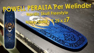 POWELL PERALTA Per Welinder Nordic Skull Freestyle NavyGold  725 x 27 [upl. by Adehsor]