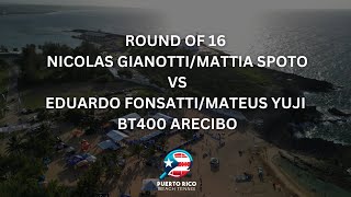 ROUND OF 16 NICOLAS GIANOTTIMATTIA SPOTO VS EDUARDO FONSATTIMATEUS YUJI  BT400 ARECIBO [upl. by Annaitat]