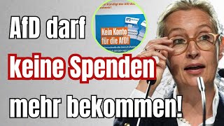 Nächster undemokratischer Eklat Volksbank schließt AfD Spendenkonto [upl. by Elita854]