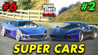 Top 10 BEST Super Cars In GTA 5 Online UPDATED [upl. by Ynehteb]