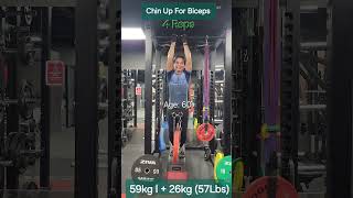 Chin Up For Biceps 4Reps Daily SHORT Strength Training motivation ChinUp 2024 11 02 [upl. by Shanon]