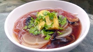 Thai Suppe mit roten fermentierten Tofu  Vegan Vegetarisches Rezept [upl. by Anoirtac]