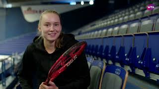 Elena Rybakina talking about her Yonex rackets [upl. by Alrich]