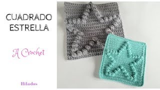 CUADRADO ESTRELLA A CROCHET [upl. by Aciraa]