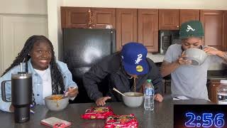 Extreme 2x SPICY Noodle Challenge🥵 Ft domo amp danny [upl. by Frodina]