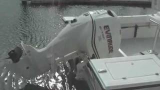 1st run of 250 hp Evinrude ETEC on the 23 Regulator [upl. by Viking]