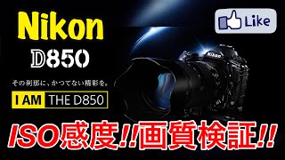 ☆C♪R☆ 『Nikon D850』ISO感度画質検証 高感度ノイズ検証 ニコンレビュー☆※できれば全画面にてご覧ください☆ [upl. by Eldin]