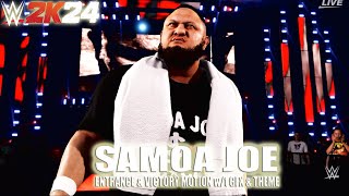 Samoa Joe 2K20 Port Entrance amp Victory Motion wt GFX amp Victory Motion  WWE 2K24 Pc Mods [upl. by Htrow]