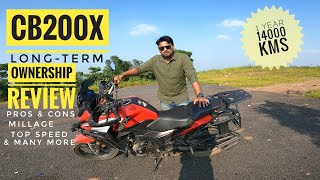 Honda CB200X 1 Year Genuine Ownership Review14000kmBetter Than xpulseMilageMaintenance amp [upl. by Anilev]