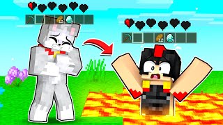 Paso MINECRAFT pero COMPARTIMOS EL INVENTARIO Y CORAZONES 😱 RETO HARDCORE INVICTOR [upl. by Charin]