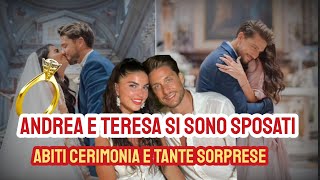 Teresa Langella sposa Andrea Dal Corso le foto delle nozze la cerimonia e le sorprese [upl. by Ejrog]