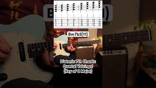 Diatonic 7th Chords  Quartal Guitar Voicings jazzguitar [upl. by Akinorev]