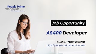 IT Job Openings  AS400 Developer  People Prime Jobs [upl. by Eitisahc]