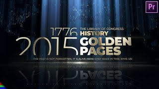 Premiere Pro Template History  Golden Pages [upl. by Aennaej434]