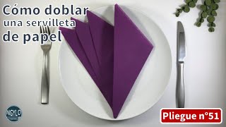 Cómo doblar una servilleta de papel con 4 pliegues  Decorar la mesa [upl. by Coney]